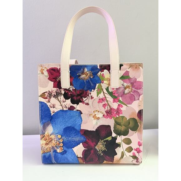 Ted Baker London Icon Bag Floral Tote Pink Multicolor Polyester Shopper - Picture 7 of 8